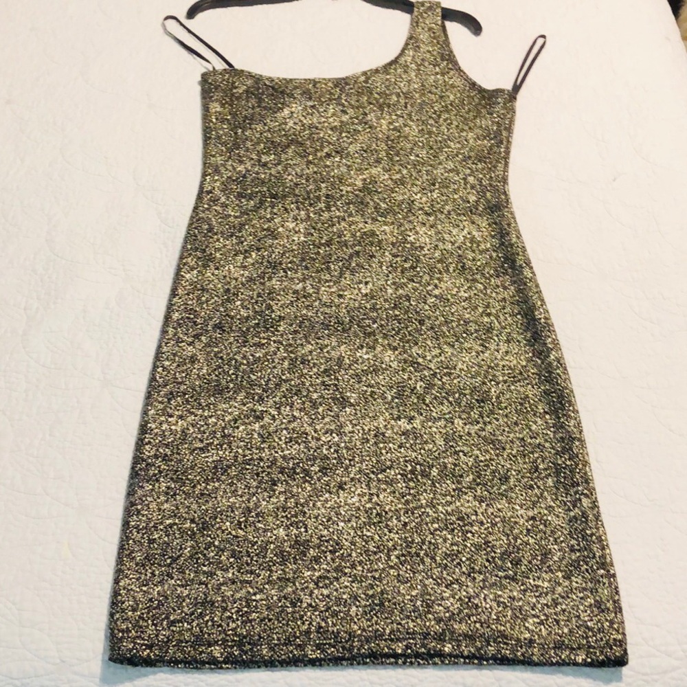 NWOT Sexy gorgeous Black & Gold short dress